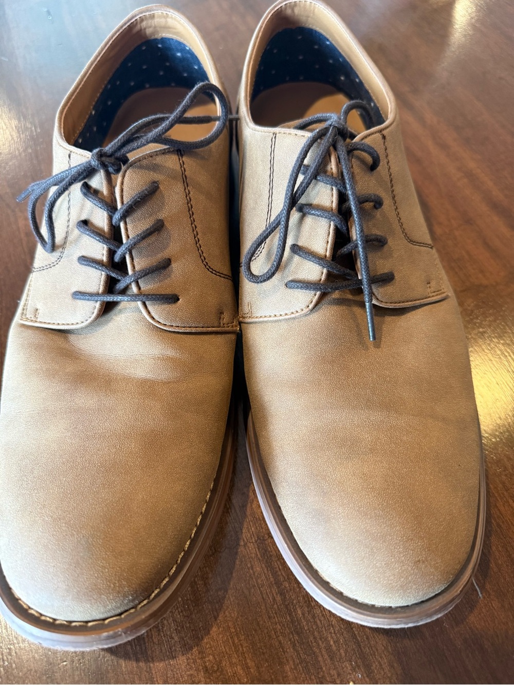 Men's Tan Casual Lace-Up Shoes